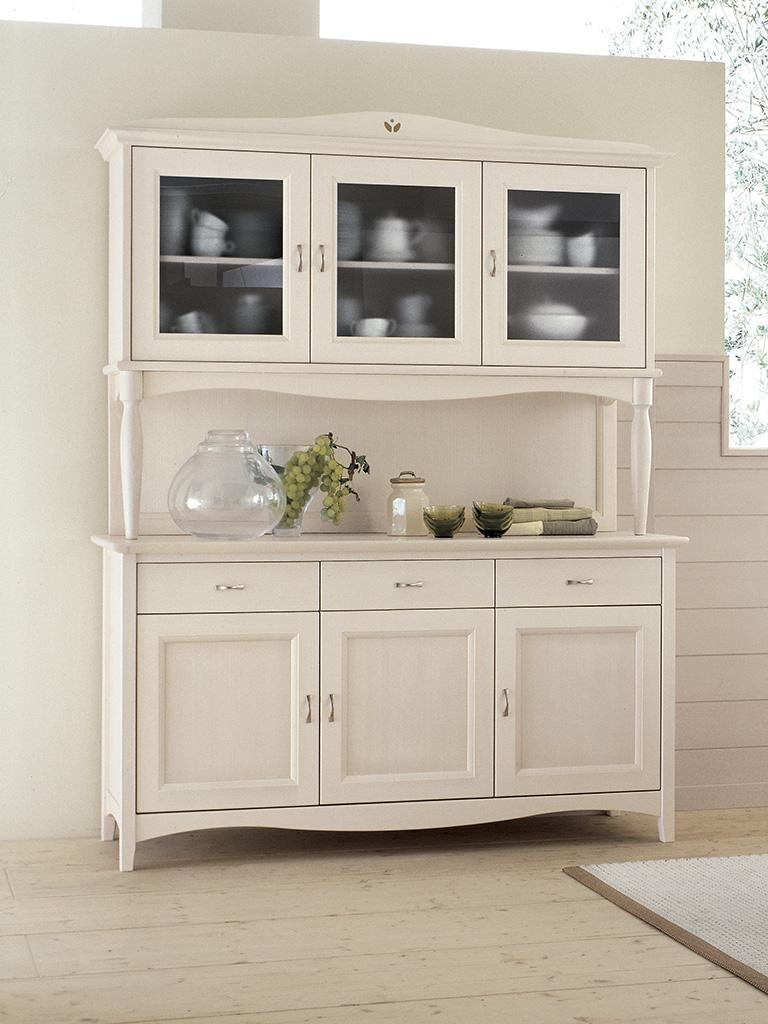 CREDENZA BIANCA SHABBY CHIC PROVENZALE COMPONIBILE ANCHE SU MISURA